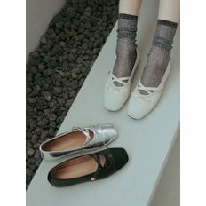 ljh073-7 ribbon X maryjane flat _ 3colors