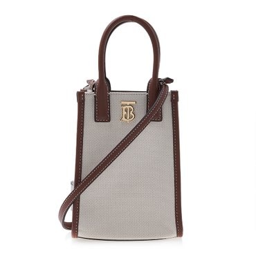 버버리 여성 캔버스 레더 마이크로 프란시스 8052460 LS TB PHONE TOTE LL6 A3712