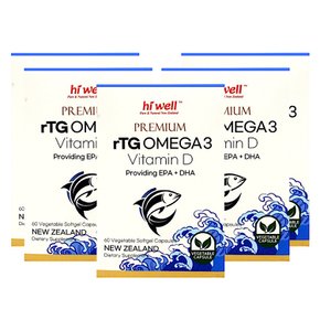 하이웰 프리미엄 슈페리어 알티지 오메가3 60소프트젤캡슐 5개