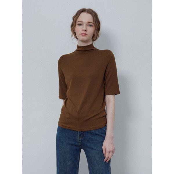DRAPE HALF-NECK T-SHIRT