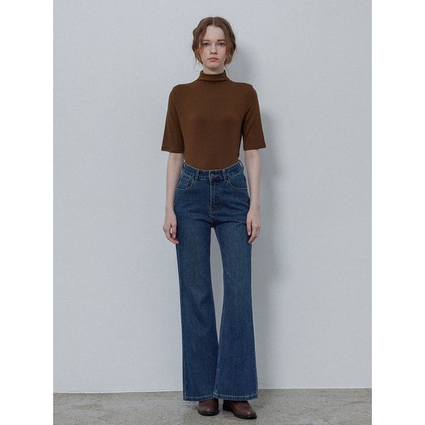 DRAPE HALF-NECK T-SHIRT