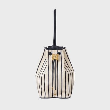 EENK HOLLY Stripe Drawstring Backpack - Cream