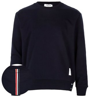 톰브라운 [부산점] 25FW 네이비 센터백 스트라이프 스웨트셔츠 MJT085A 03377 415