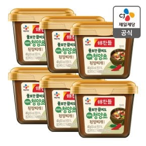 [본사배송] 해찬들 물로만끓여도칼칼한 청양초 된장찌개양념 450g X 6개