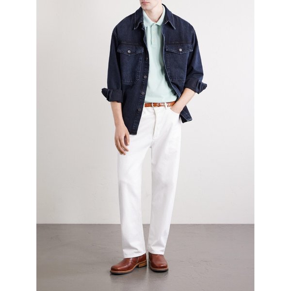 몬도 로고 자수 코튼 피케 폴로 셔츠 46376663162938989