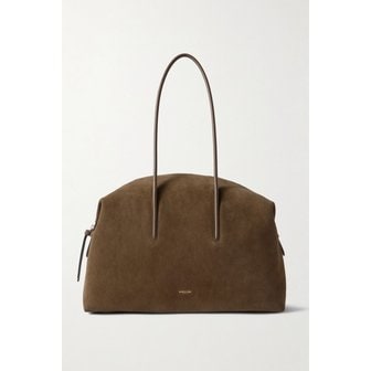 DEMELLIER 드멜리어 스톡홀름 가죽 트리밍 스웨이드 토트백 브라운 46376663162972683