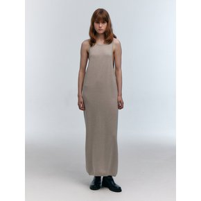 CASHMERE SLEEVELESS KNIT LONG DRESS