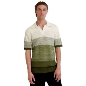 칼라거펠트 맨즈 Short-Sleeve Johnny Collar 폴로 셔츠 - 올리브 26954381 1388058