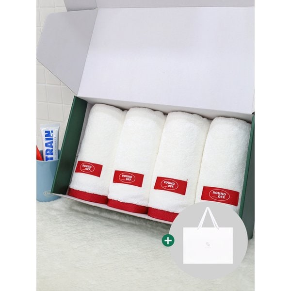 1퍼센테이지 체리 180g 30수 코마사 타올 4P 선물세트