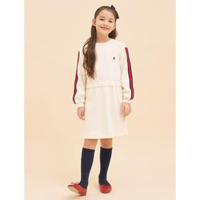 *SSG몰특가*[BEANPOLE KIDS] 스트라이프 포인트 저지 원피스  아이보리 (BI3171G030)