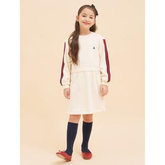 빈폴키즈 *SSG몰특가*[BEANPOLE KIDS] 스트라이프 포인트 저지 원피스  아이보리 (BI3171G030)