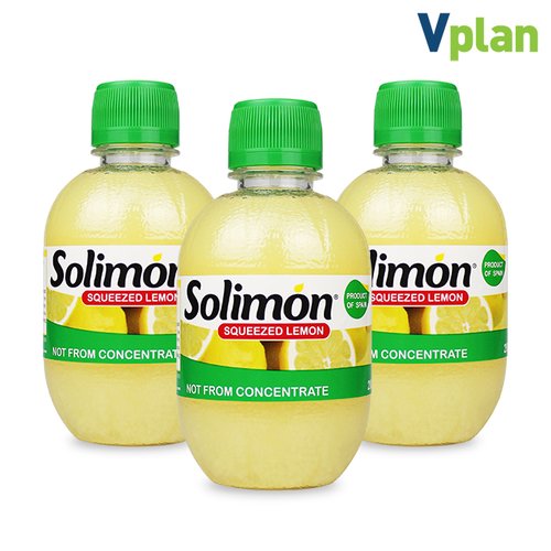 솔리몬 스퀴즈드 레몬즙 3병 840ml 레몬 원액 물 차