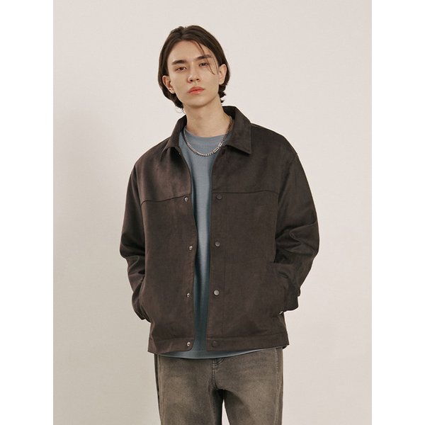 남성 인조 스웨이드 칼라넥 점퍼 (SEPIA) (HBAUJ12)