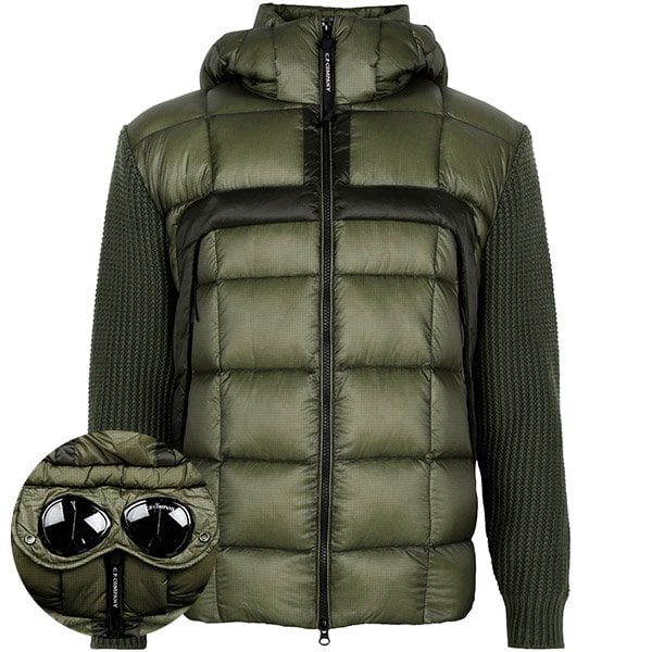 [부산점] 씨피컴퍼니 25FW 그린 엑스트라파인 울 믹스 고글 집업 덕 다운 자켓 19CMKN185A 006390M 652