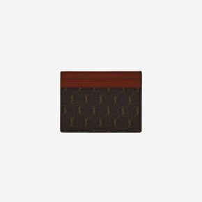 생로랑 모노그램 캔버스 르 모노그램 카드 홀더 체스트넛 Saint Laurent Le Monogramme Card Hol