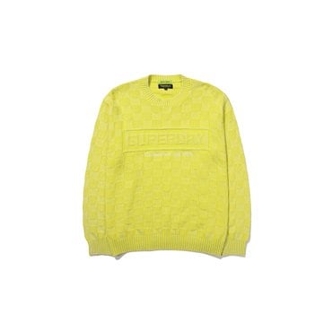 SUPERDRY 체커 로고 라운드 니트(SDMSWFO04LIM)