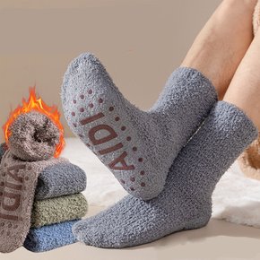 남성 겨울 보온 논슬립 수면양말 롱 양털 방한 수족냉증 실리콘 무압박 장목 극세사 양말