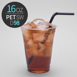  [소분] PET 480ml (16oz) D98 아이스 음료 투명컵 50개