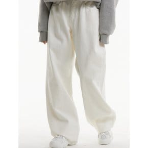 UP-366 기모 와이드팬츠 화이트_NAPPING WIDE DYEING PANTS DYEING WHITE