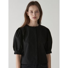 ouie325 halfsleeve puff blouse (black)