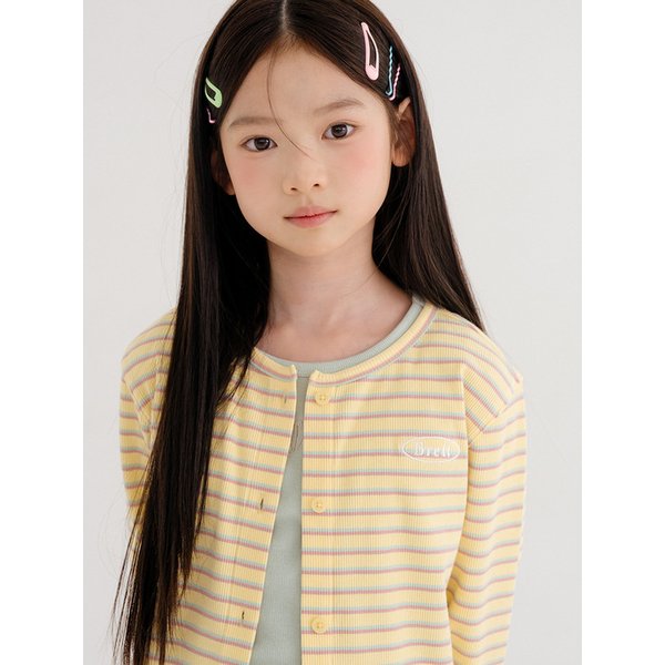 버블리 스트라이프 가디건(옐로우)