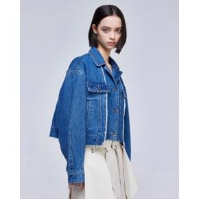 [파주점] [송지오우먼] 컬렉션 버티컬 컷 크롭 데님 트러커 인디고  WH2JP701IN