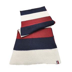 여성 Rib Knit 컬러블럭 스카프 Navy