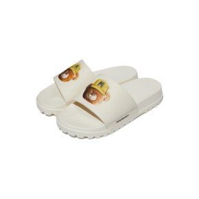 BEAR PRINT SLIDE WHITE