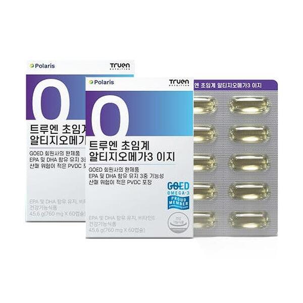 트루엔 초임계 알티지 오메가3 이지 760mg x 60캡슐 2개