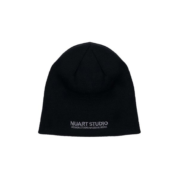 레터링 로고 니트 비니_2color