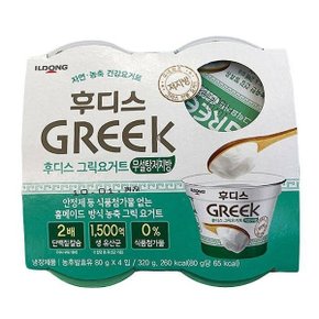 [일동] 후디스 그릭요거트 무설탕 저지방 80g4 x 2개 코스트코