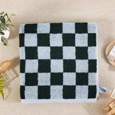 모던하우스 빅 체커보드 바스타월 GREEN 70X140cm 460g