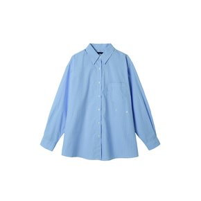 Nerd oversize wrap shirt_blue stripe