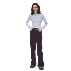 QDRY Corduroy Bootcut Pants - Wine