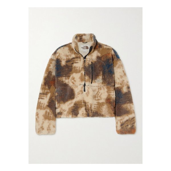 헤리티지 프린트 플리스 스웨트셔츠 브라운 1647597343786258