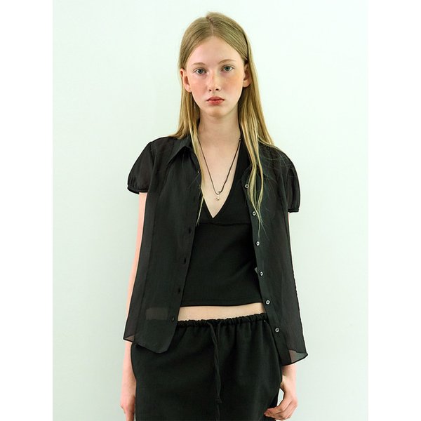 Camille viscose sheer-shirt