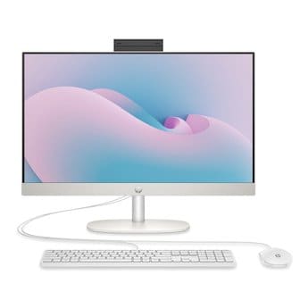 HP [공식]HP AIO 24-cr0008kr 인텔 N100/4GB/128GB/Win11/화이트 사무용 일체형PC 올인원PC