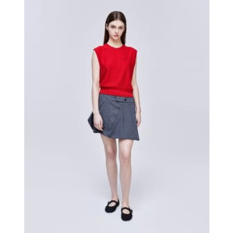 송지오 [파주점] [송지오우먼]송지오 컬렉션 언더다트 슬리브리스 니트 레드 WH3KT705RD