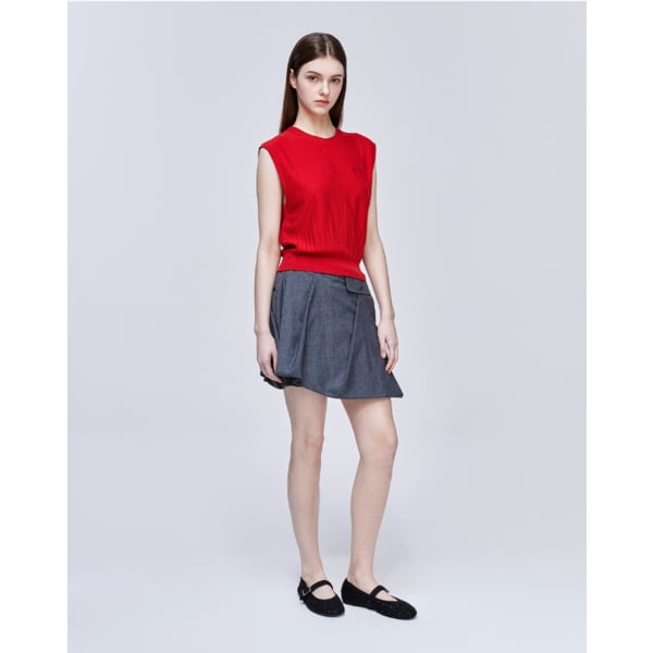 [파주점] [송지오우먼]송지오 컬렉션 언더다트 슬리브리스 니트 레드 WH3KT705RD