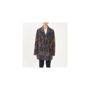 [M]Unisex ITALY WOOL Knit Combi Oversize Coat_BLUE