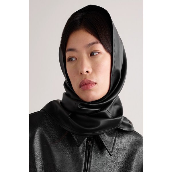 누어 해무어 블랙 가죽 헤드스카프 46376663162989286