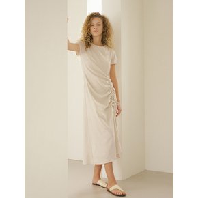 Audrey Linen Long Dress [Oatmeal]