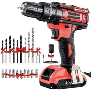 영국 블랙앤데커 드릴세트 Cordless Drill Set 21V Hammer with Battery 2000mAh 25 3 Torque 42