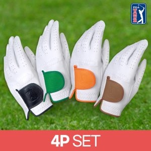 피지에이투어 [4장세트] PGATOUR 프리미엄 투어 컬러 양피 골프장갑