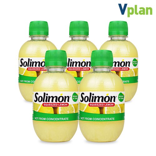 솔리몬 스퀴즈드 레몬즙 5병 총 1.4L 레몬 수 착즙 원액 주스