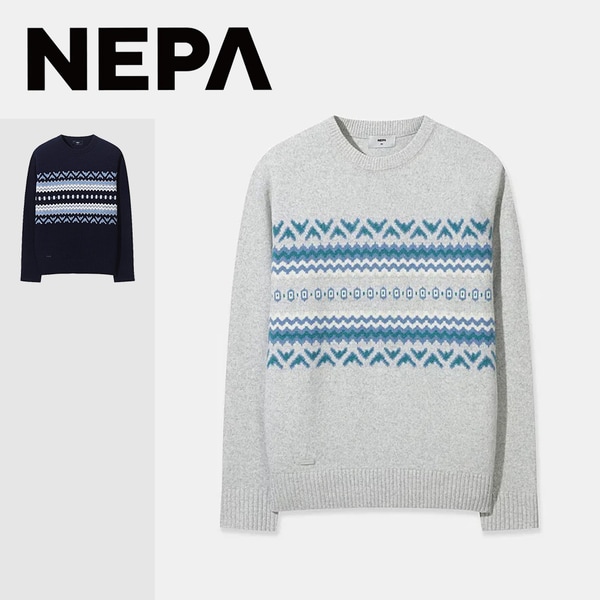 [부산점] 남성 노르딕 라운드 스웨터 7L75904