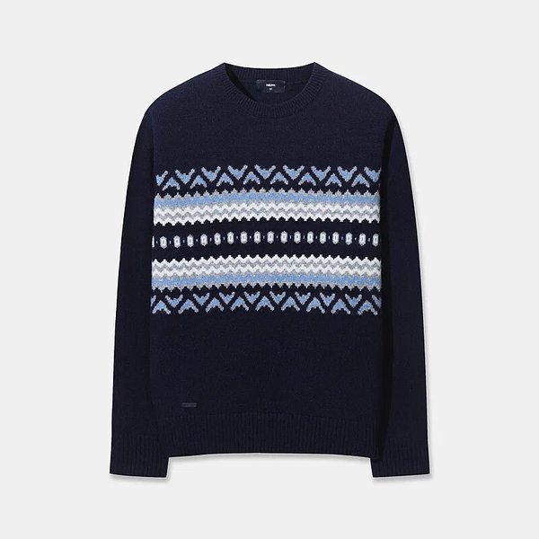 [부산점] 남성 노르딕 라운드 스웨터 7L75904