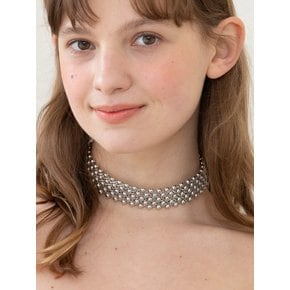 silver ball bold choker