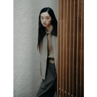 시스티나 코튼 루즈핏 크롭 셔츠