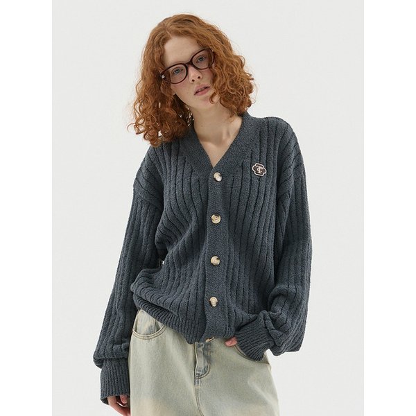 TC로고 부클 오버핏 가디건 5컬러